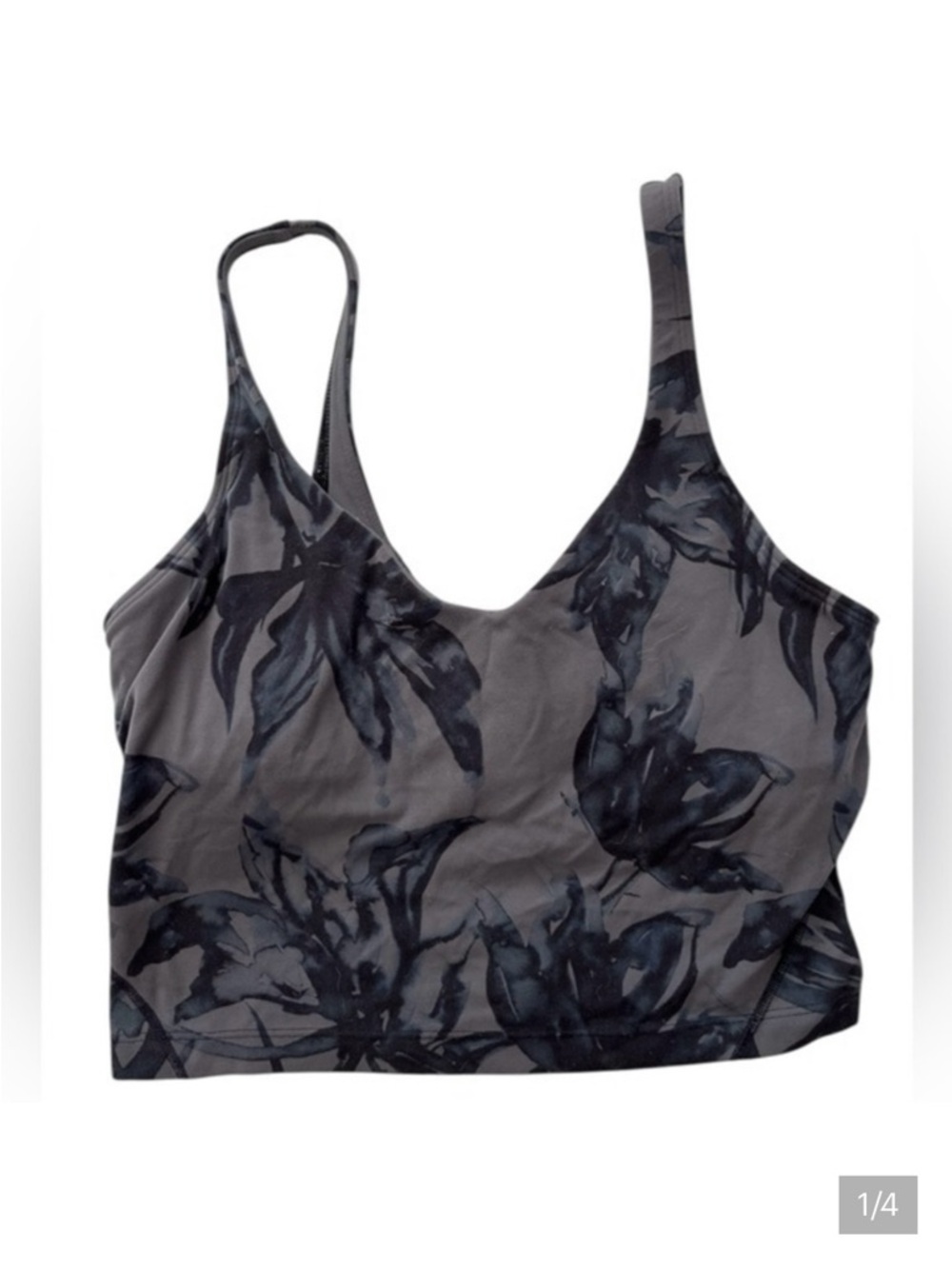 Lululemon align Floral Print Gray and Black cropped top